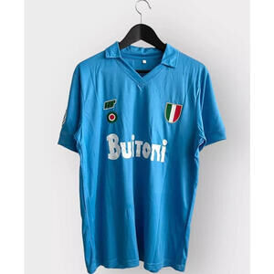 Maradona Napoli 87/88 Home Blue Retro Jersey “Maradona 10” (Large)